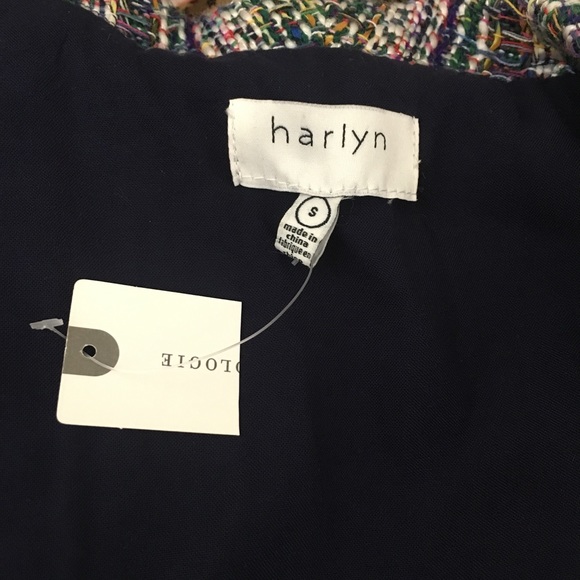 Anthro Rainbow Tweed Jacket Blazer Harlyn - Picture 8 of 8